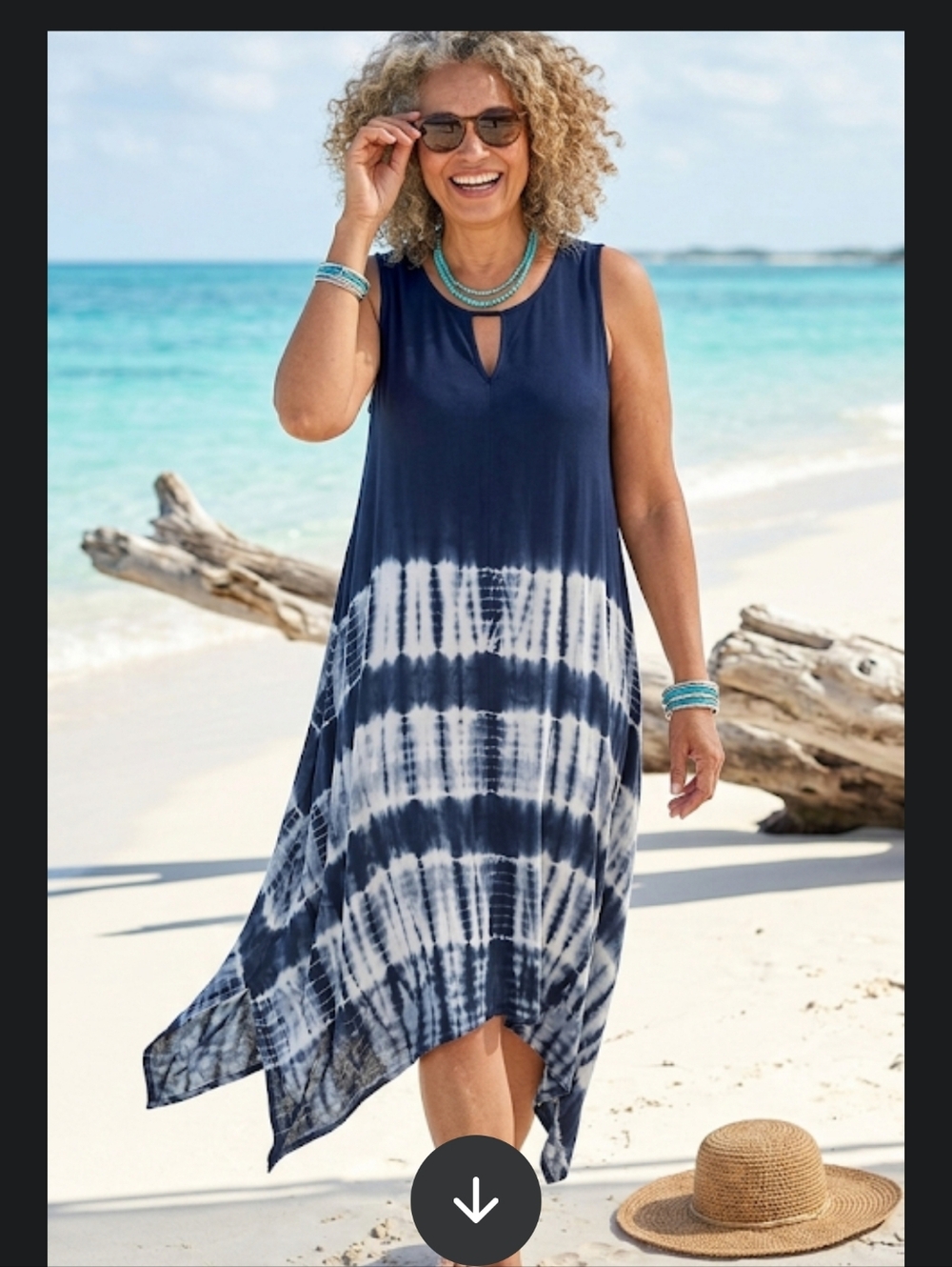 Chelsea & Theodore black white tie dye maxidress 2x Flowy Summer Hobo
